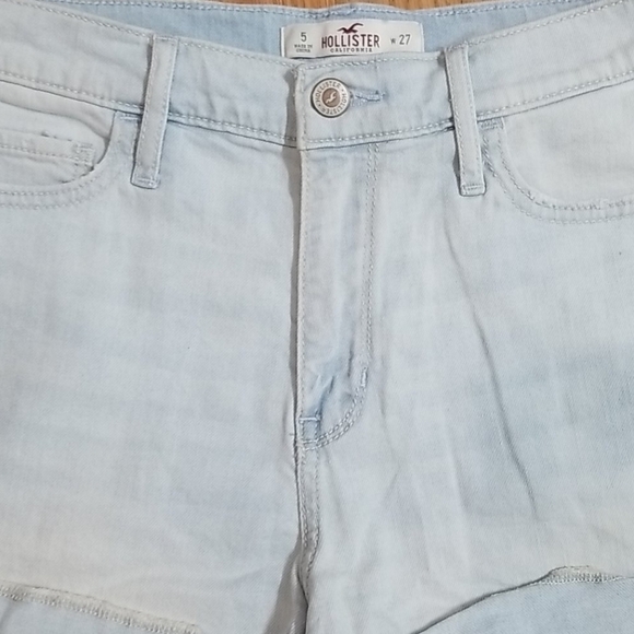 HOLLISTER Shorts Denim High Rise Jean  Distressed Size 5 - Picture 5 of 6